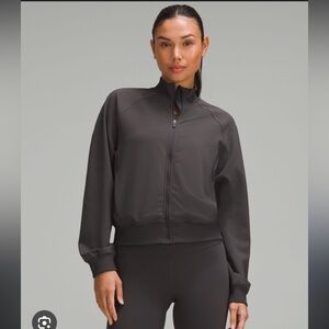NWT Lululemon Wunder Train Track Jacket *Twill. Graphite gray.  Size 10.